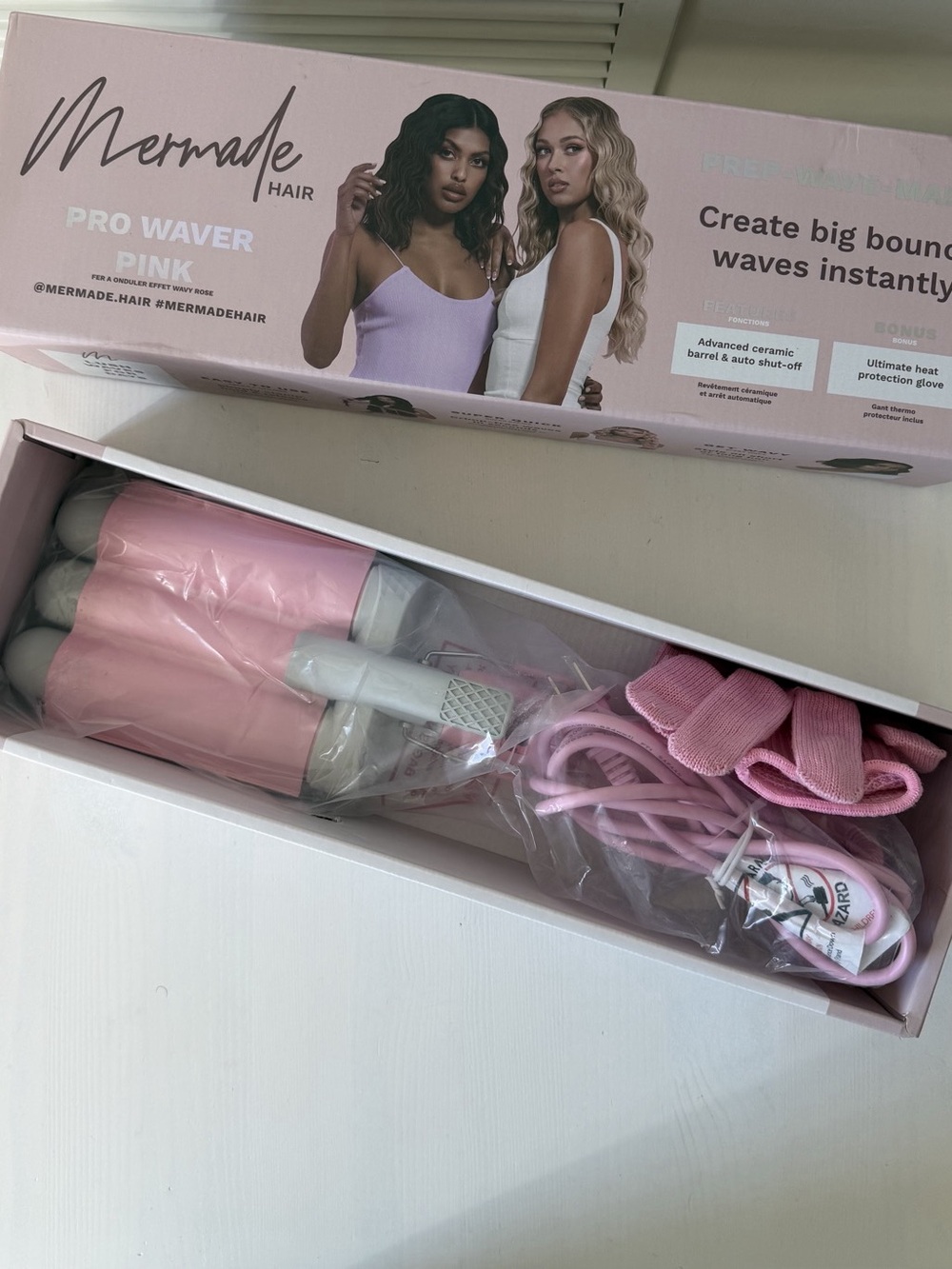Mermade Hair Pro Waver 32mm in Pink